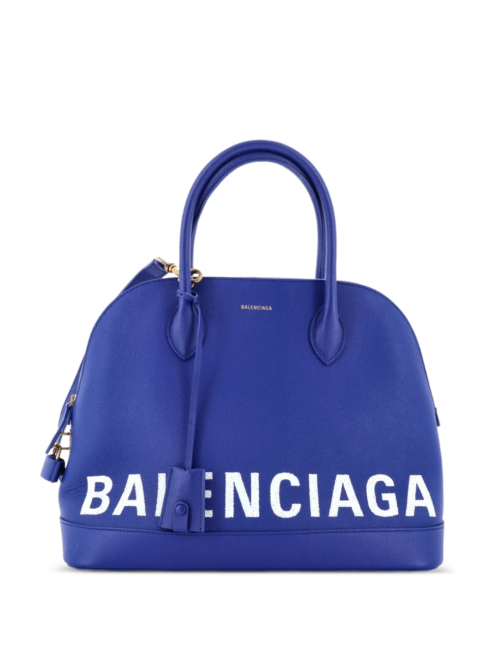 Balenciaga Pre-Owned Logo Ville Bag Leather Medium satchel - Blue