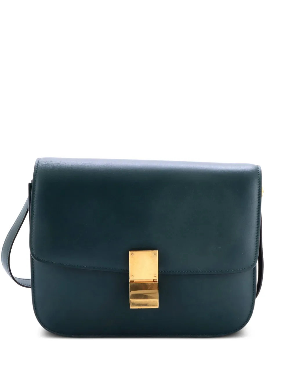 Celine Pre-Owned Classic Box Bag Smooth Leather Medium crossbody bag - Green