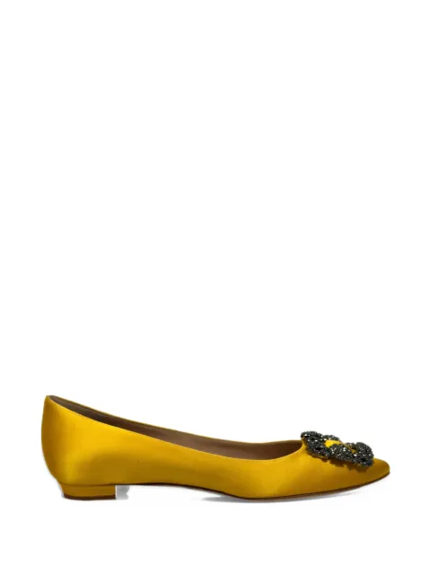 Manolo Blahnik 2010-2020 Jewel Buckle flat pumps