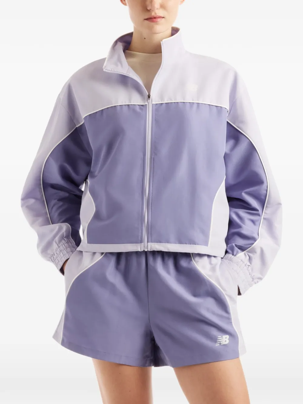 New Balance Trackside woven jacket Paars