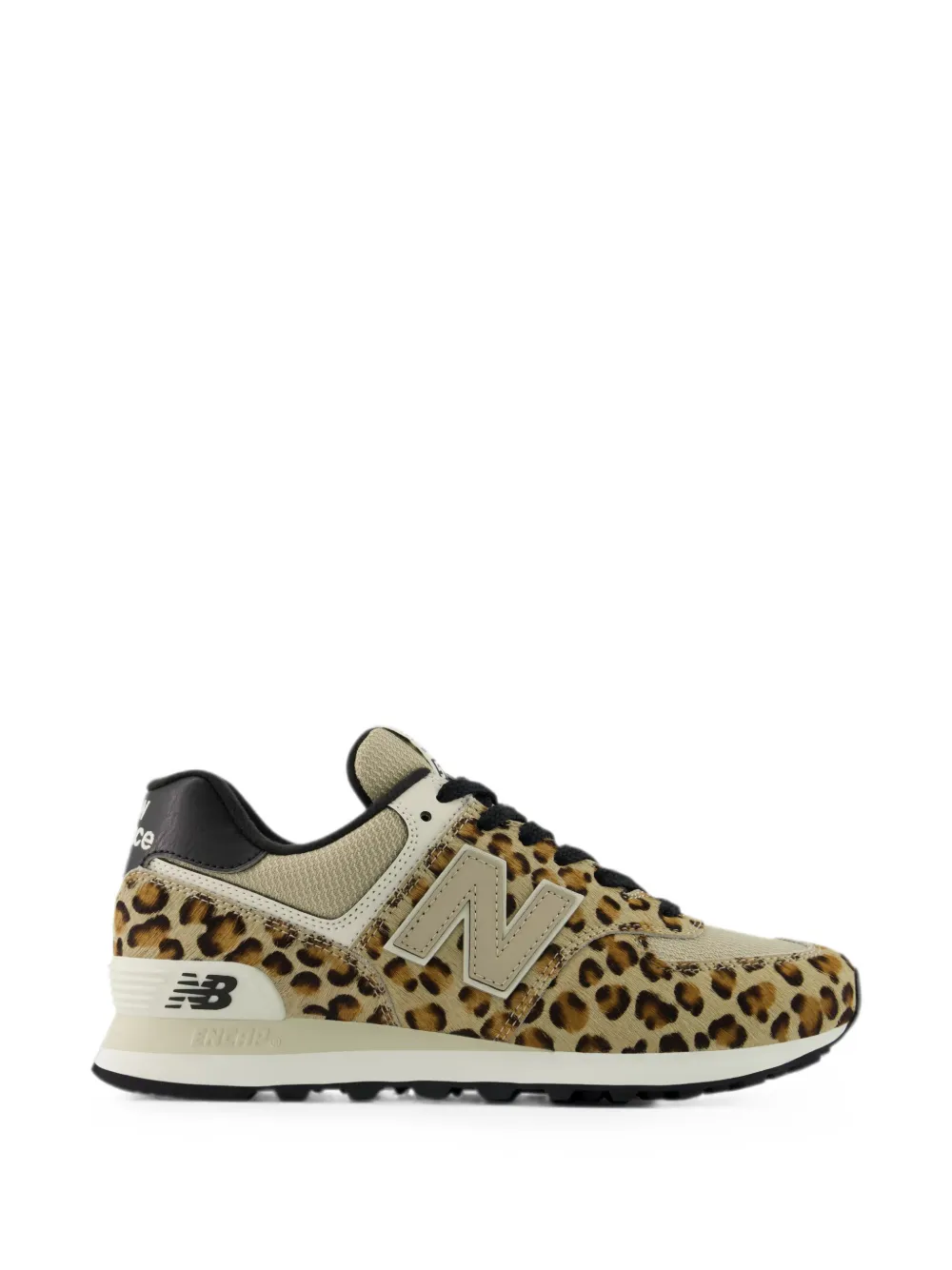 New Balance 574 sneakers met luipaardprint Beige