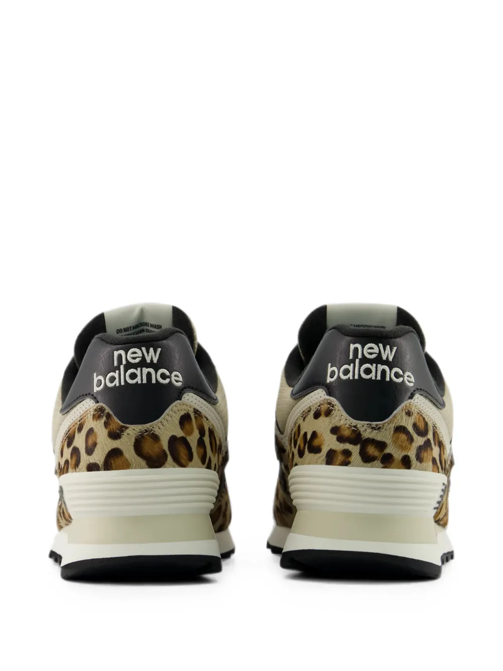 New Balance 574 sneakers met luipaardprint Beige