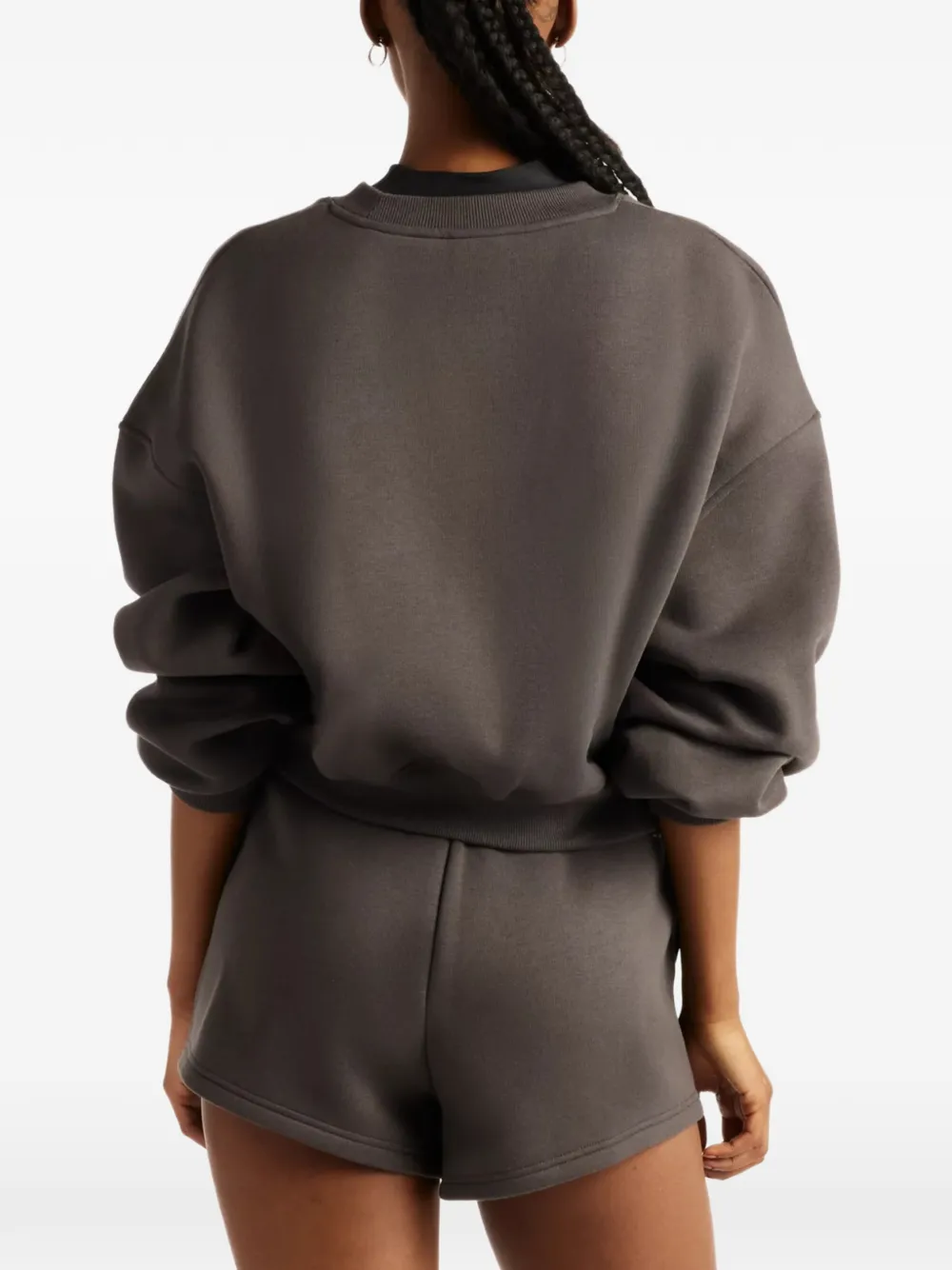 New Balance Trackside fleece crew sweatshirt Grijs