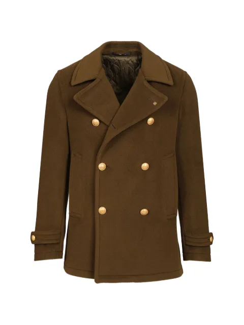 Tagliatore double-breasted wool pea coat