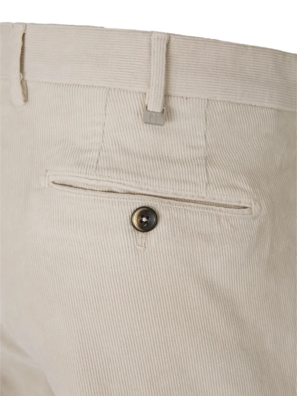 PT Torino corduroy-effect tailored trousers Beige