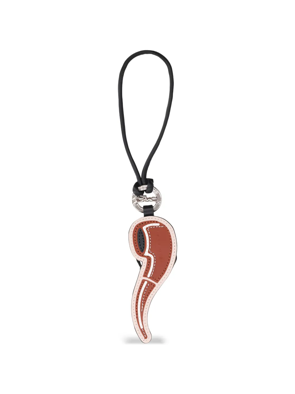 Longchamp Longcharm pipe keyring - Brown