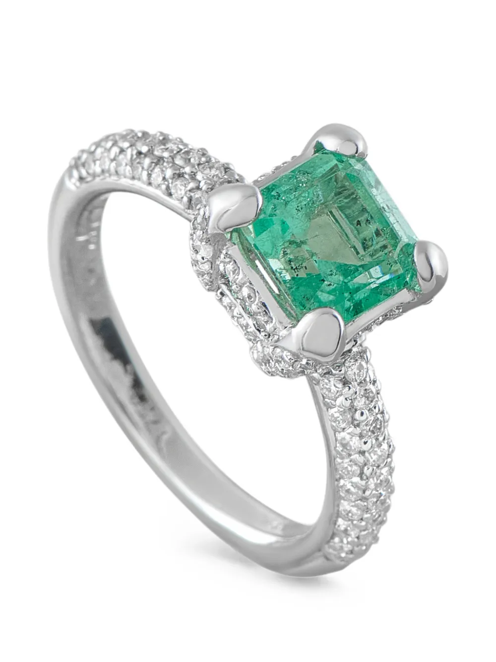 LB Exclusive emerald and diamond ring - Silber