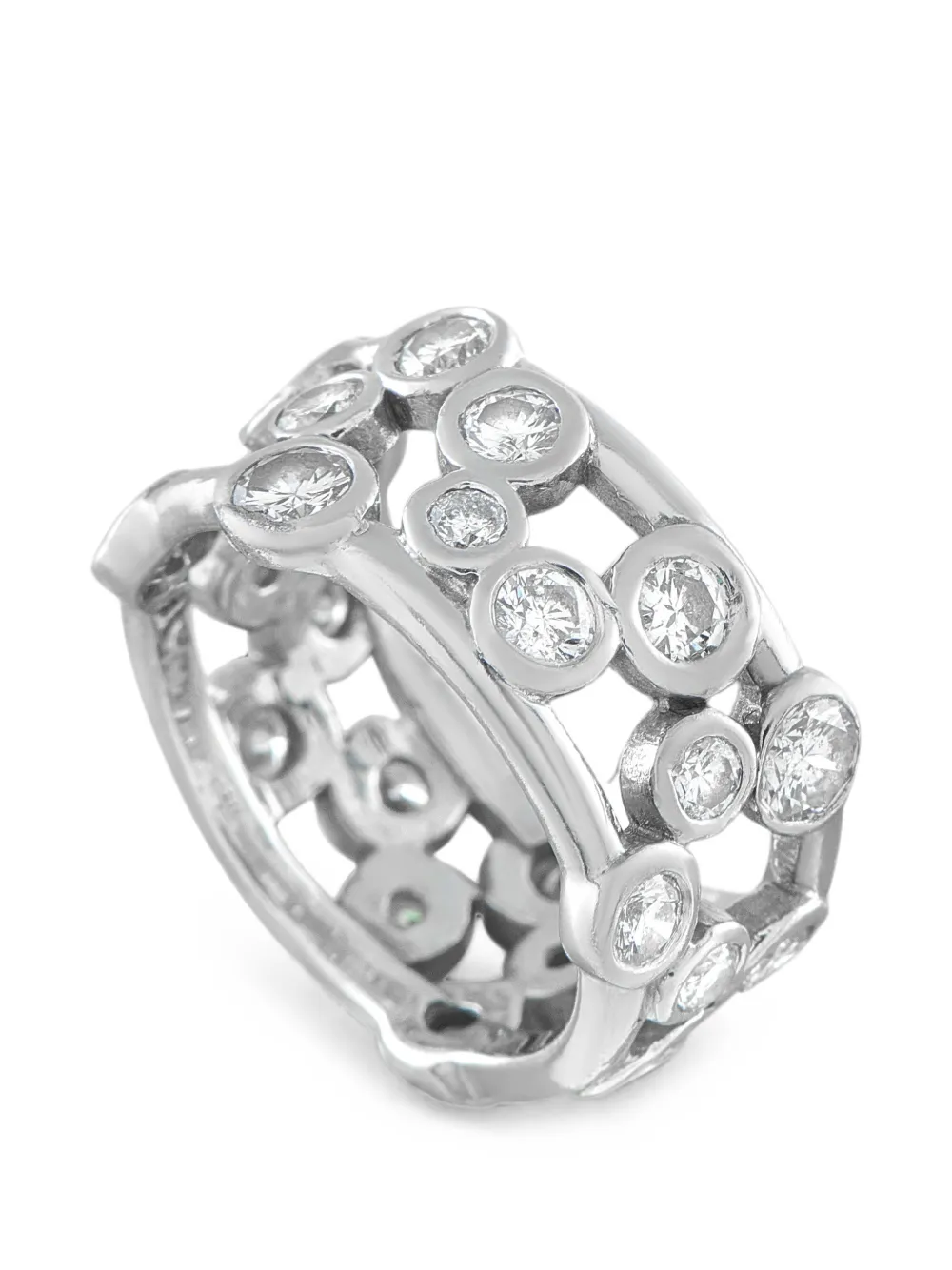 LB Exclusive diamond circular-motif ring - Argento