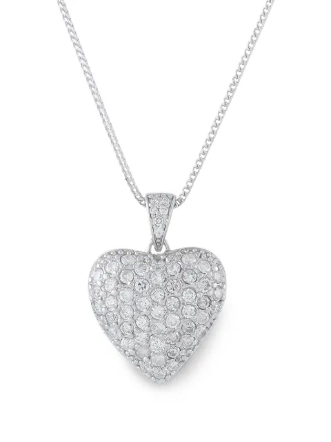 LB Exclusive diamond heart-pendant necklace