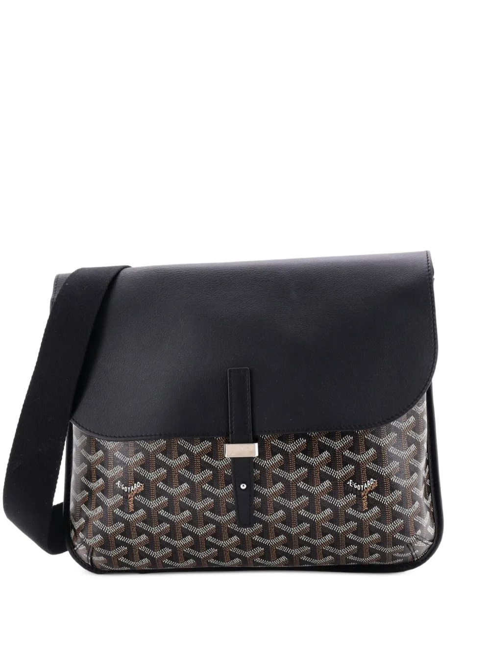 Goyard Pre-Owned Coursier Messenger Bag Coated Canvas and Leather crossbody bag - Nero