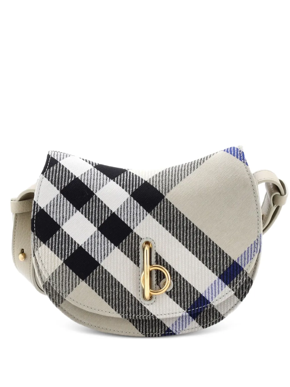 Burberry Pre-Owned Rocking Horse Shoulder Bag Check Jacquard with Leather Mini crossbody bag - Toni neutri
