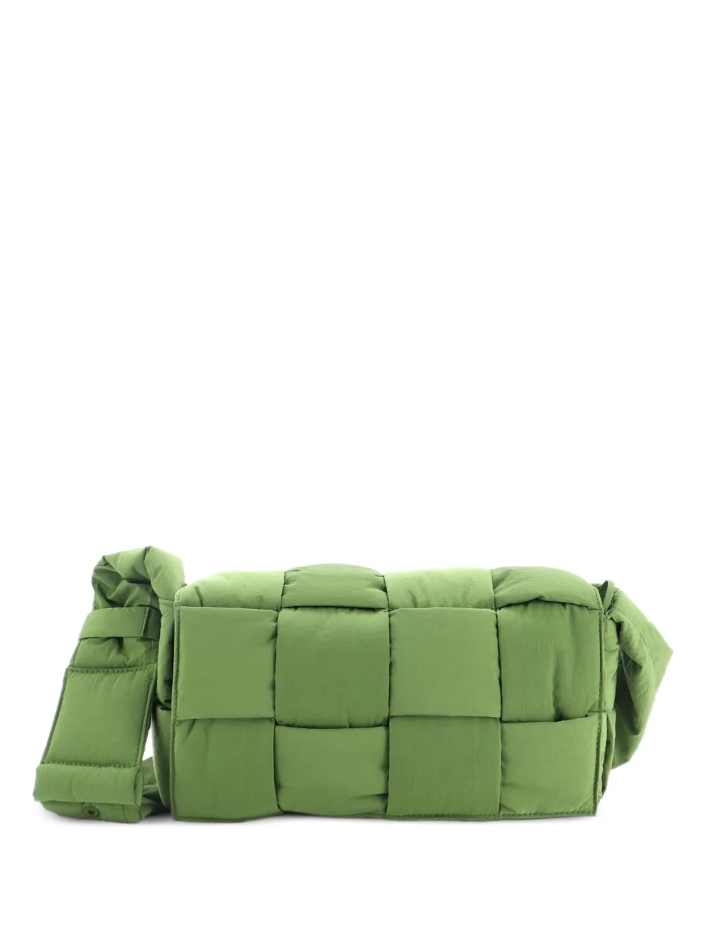 Bottega Veneta Pre-Owned Wattierte Tech Cassette Umhängetasche mit Intrecciato-Muster - Grün