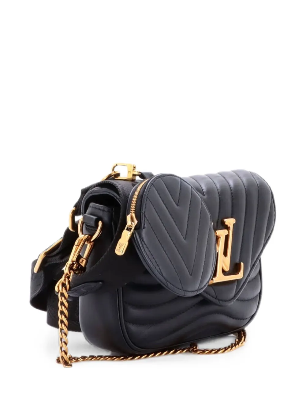 Louis Vuitton Pre-Owned New Wave Multi Pochette Quilted Leather crossbody bag - Black