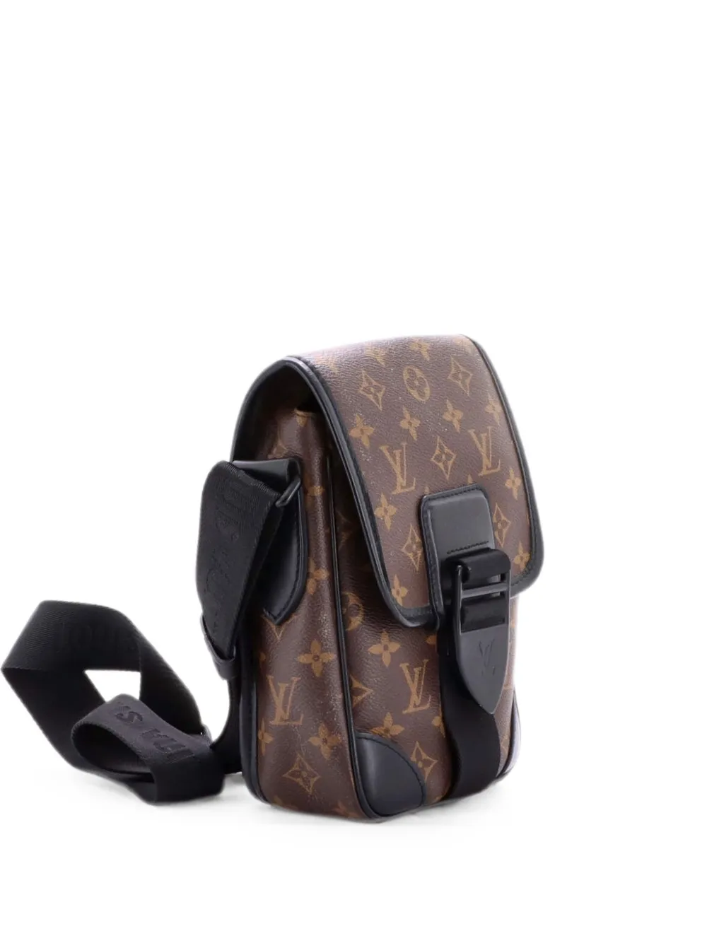 Louis Vuitton Pre-Owned Archy Kuriertasche aus Macassar Monogram-Canvas - Schwarz