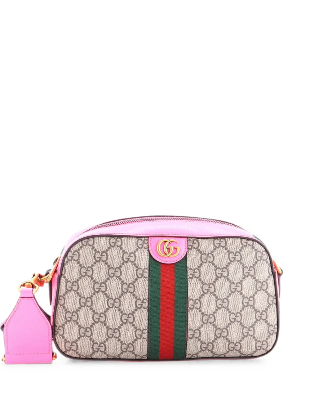 Gucci Pre-Owned Wandelbarer Ophidia Kameratasche aus GG-beschichtetem Canvas mit kleiner Schultertasche - Rosa