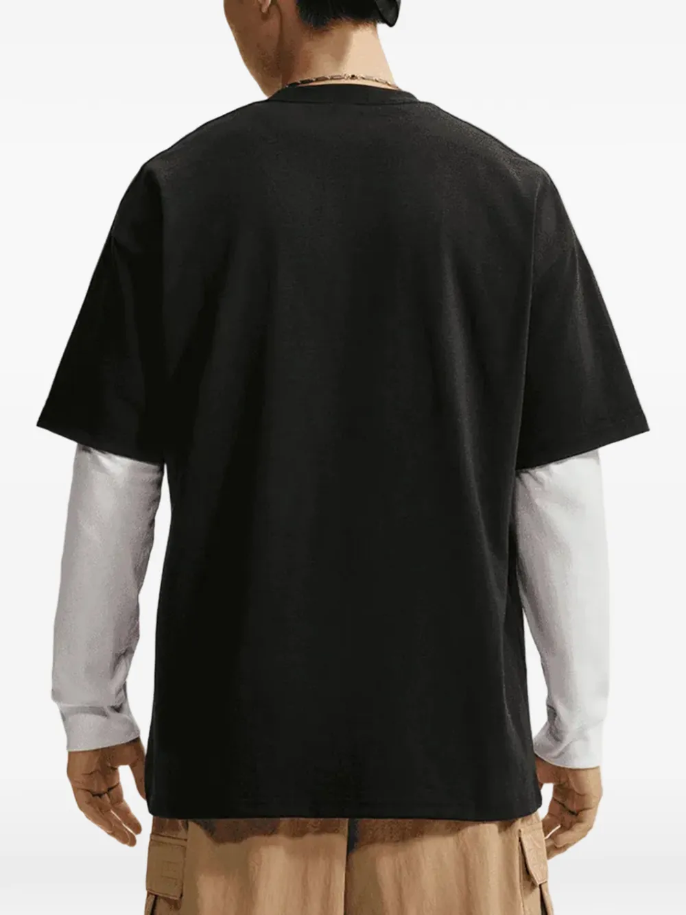 Nike T-shirt met geborduurd logo Zwart