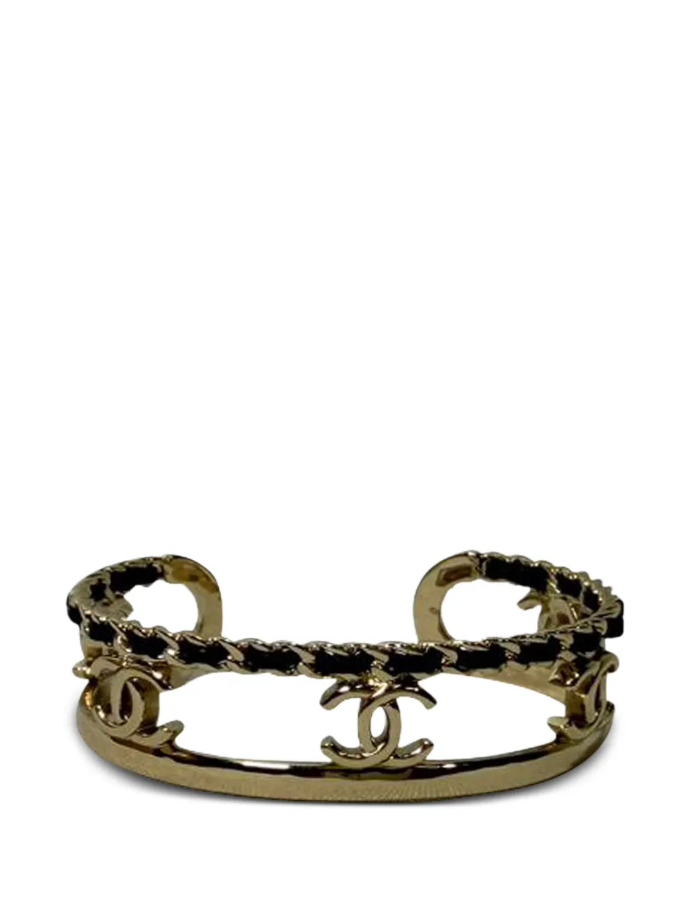 CHANEL Pre-Owned CC chain-accent bangle - Gold