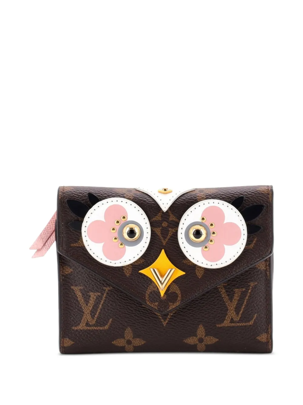 Louis Vuitton Pre-Owned Kleine Victorine Limited Edition Lovely Birds Portemonnaie aus Canvas mit Monogramm - Braun