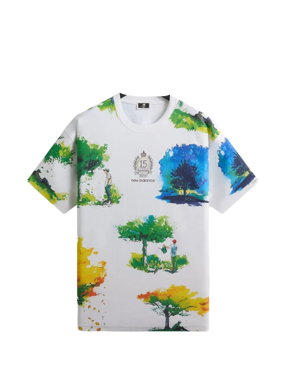 KITH x New Balance Watercolour Quinn T-Shirt - Weiß