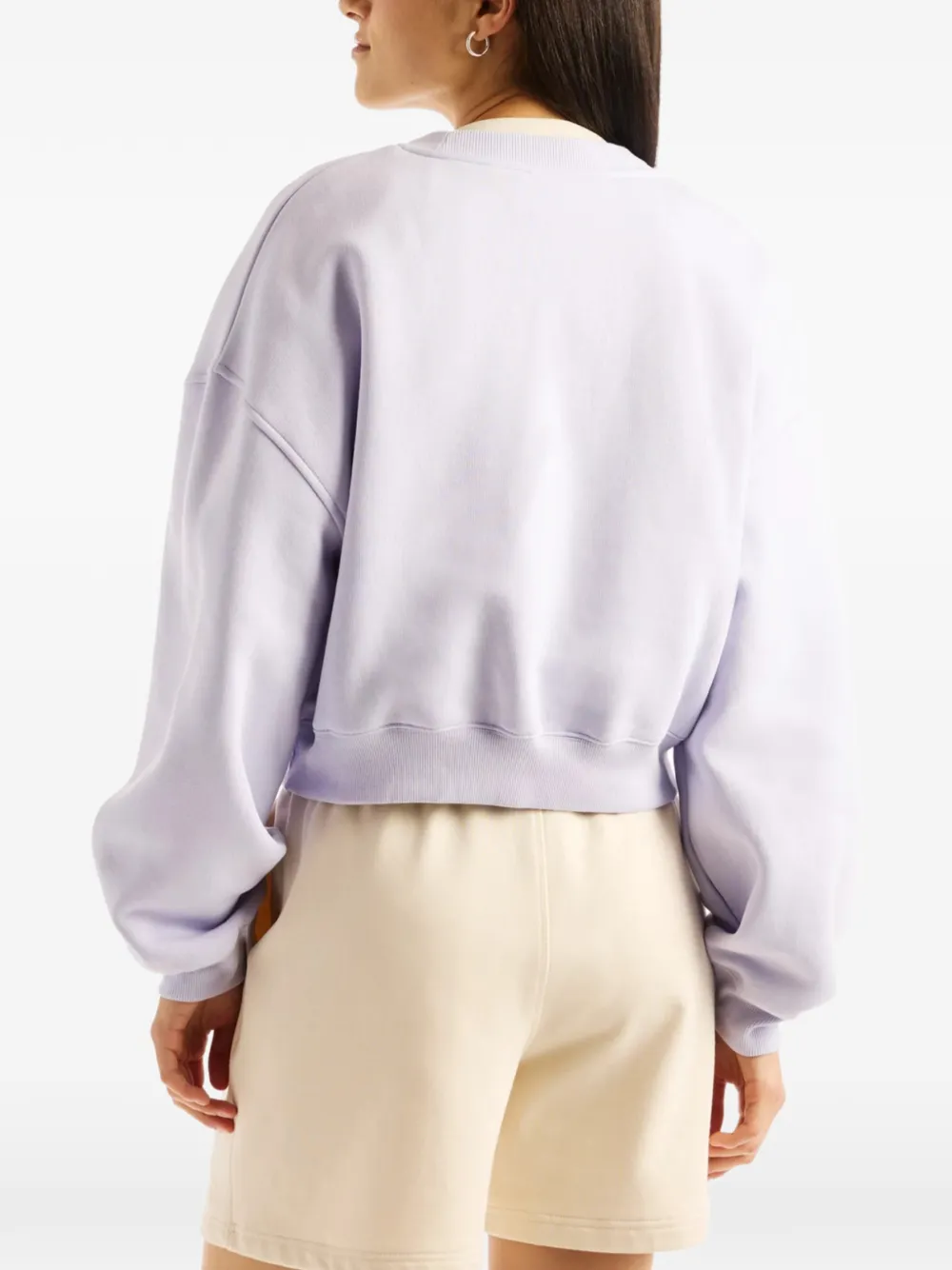 New Balance Trackside fleece crew sweatshirt Paars