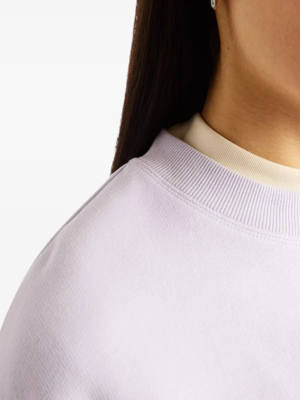 New Balance Trackside fleece crew sweatshirt Paars