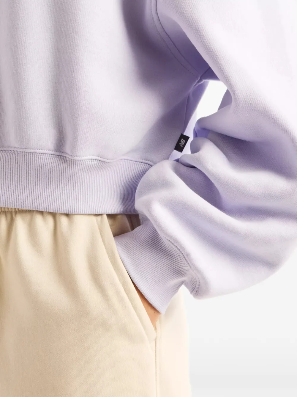 New Balance Trackside fleece crew sweatshirt Paars