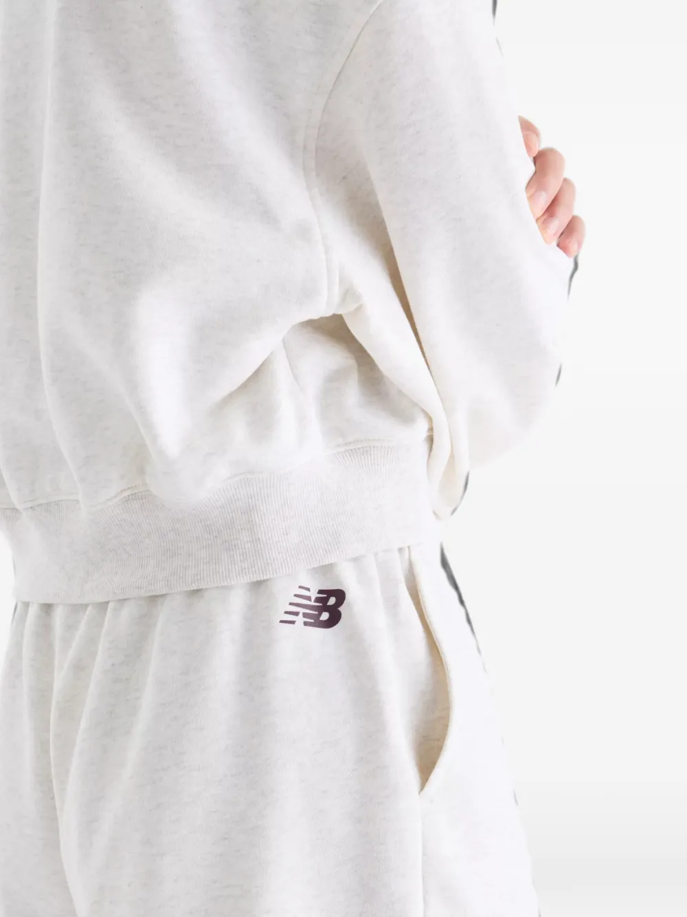 New Balance Trackside French terry shorts Beige