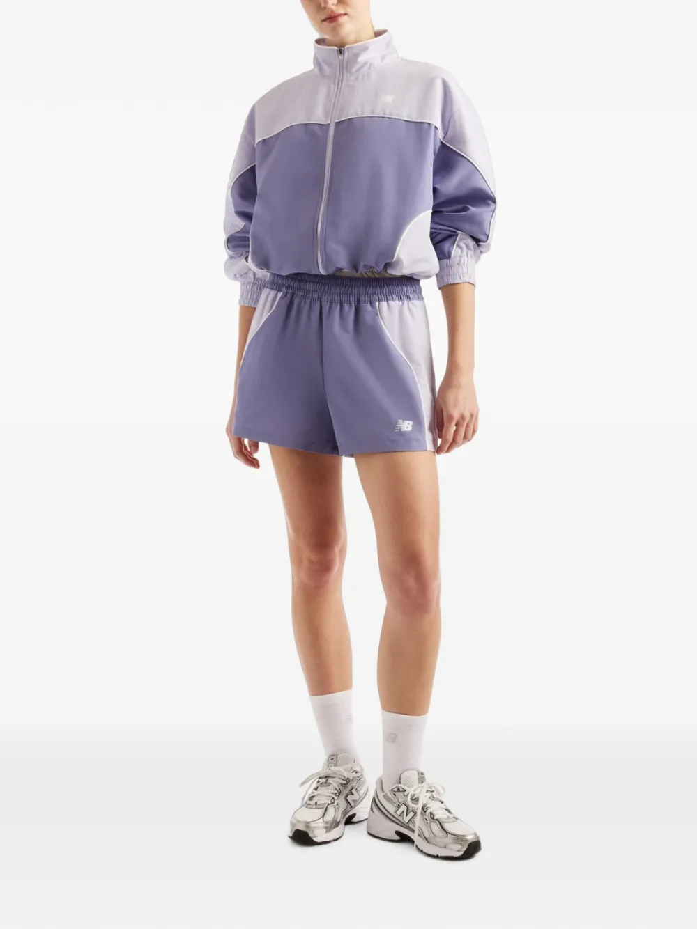 New Balance Trackside woven shorts Paars