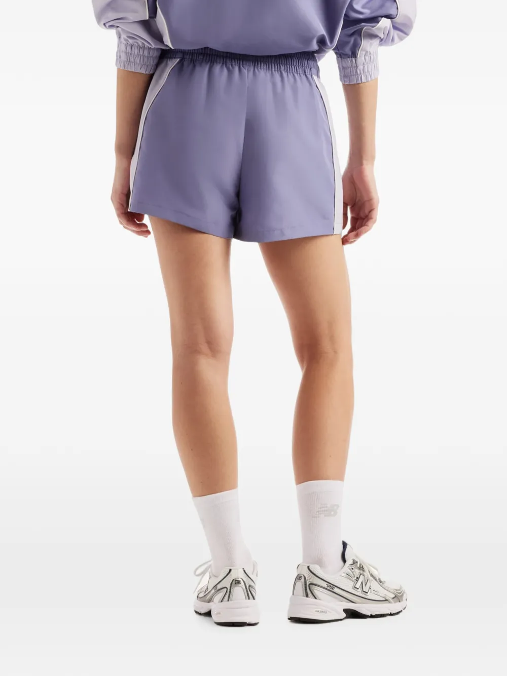 New Balance Trackside woven shorts Paars
