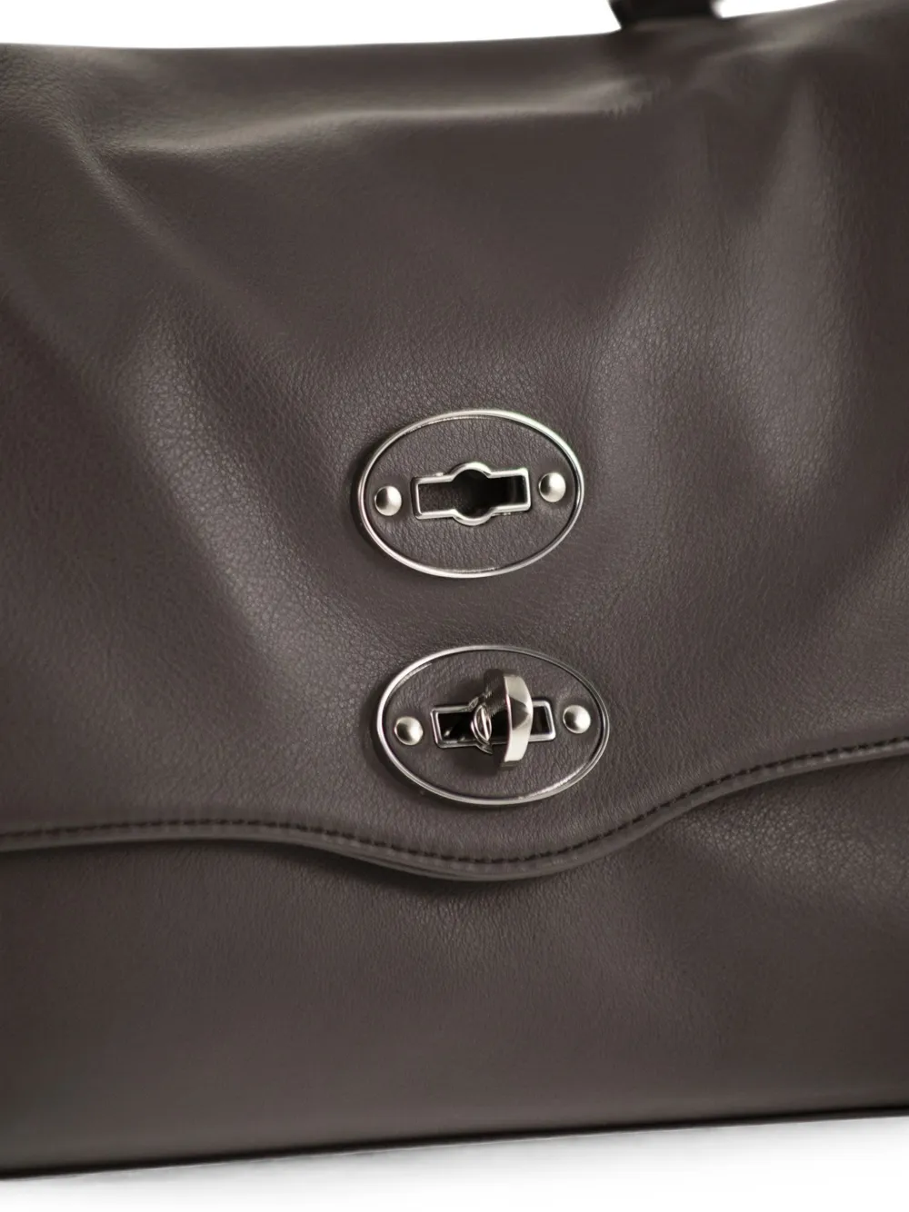 Zanellato Kleine Postina leren shopper verfraaid met studs Bruin