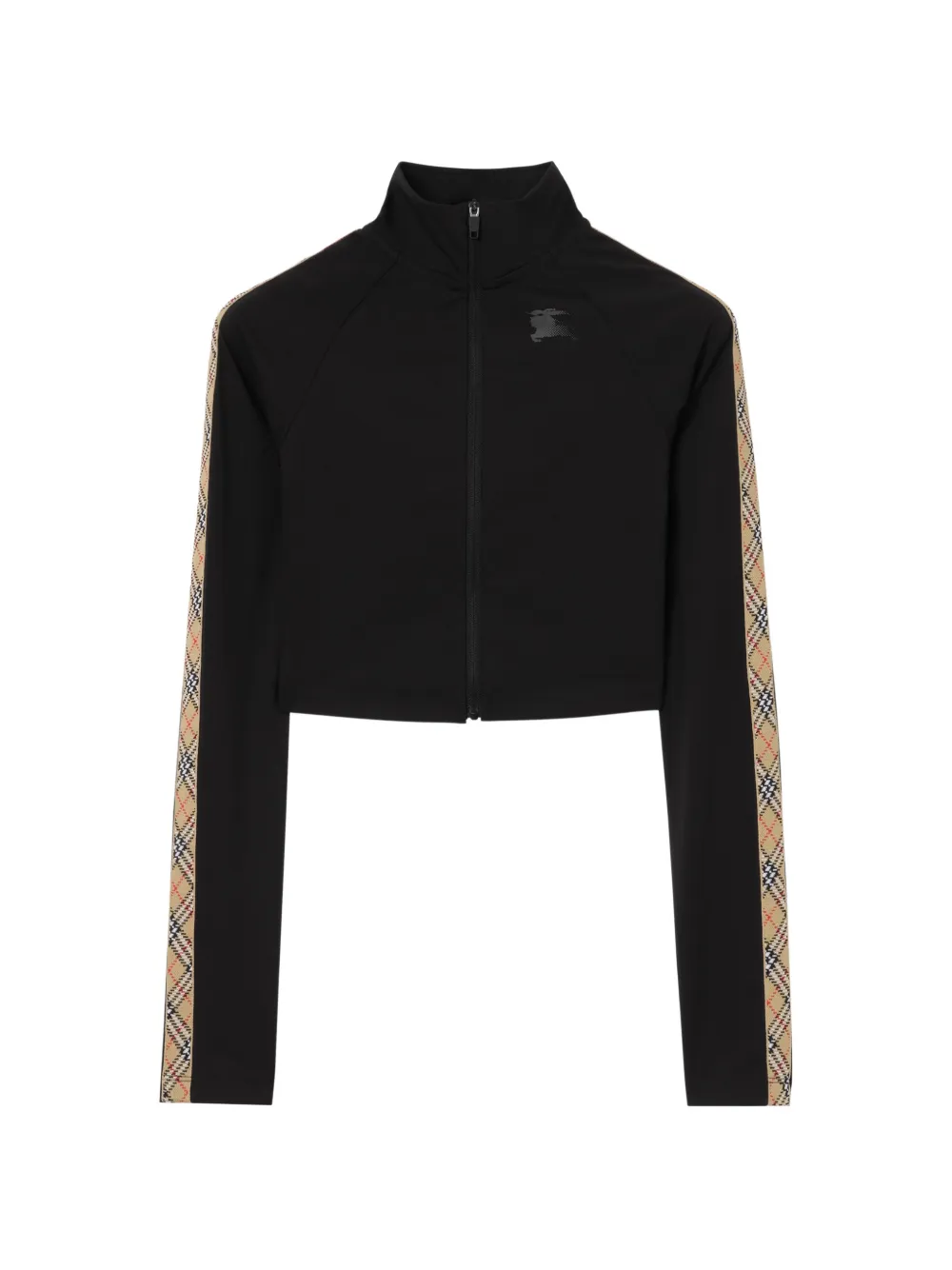 Burberry veste de survêtement crop en nylon stretch - Noir Burberry veste de survêtement crop en nylon stretch - Noir