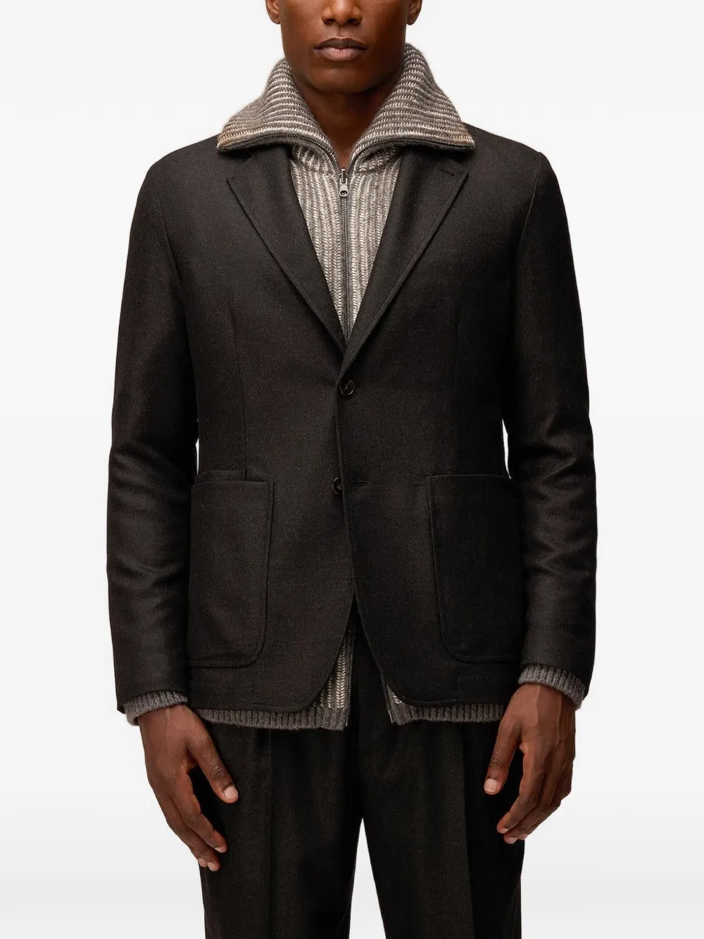 RETORI Blazer met enkele rij knopen Grijs