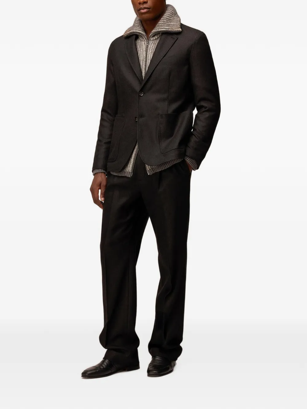 RETORI Blazer met enkele rij knopen Grijs