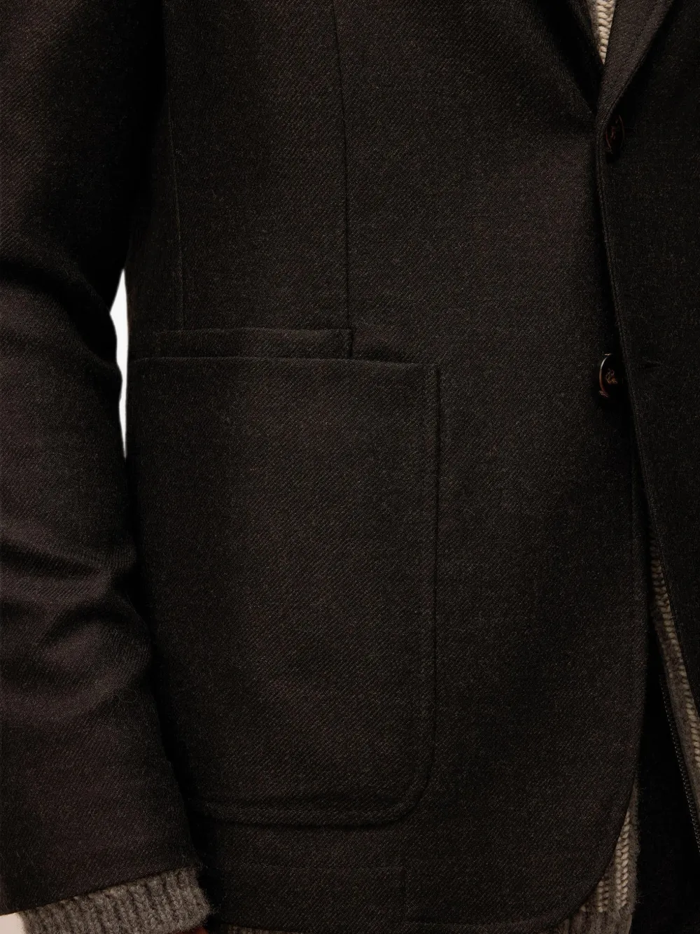 RETORI Blazer met enkele rij knopen Grijs