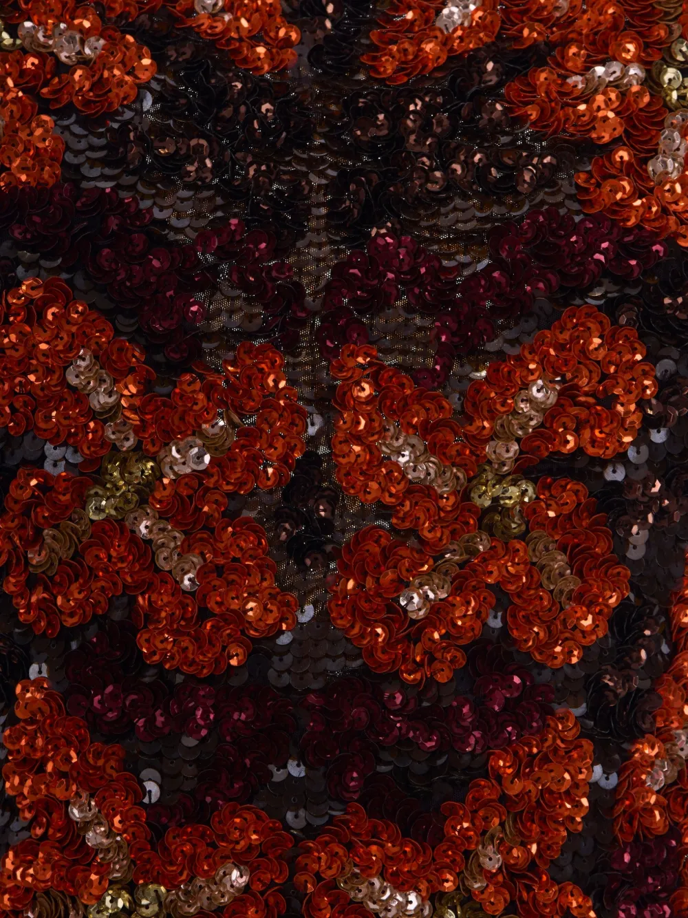 P.A.R.O.S.H. Top verfraaid met pailletten en bloemen-patroon Oranje