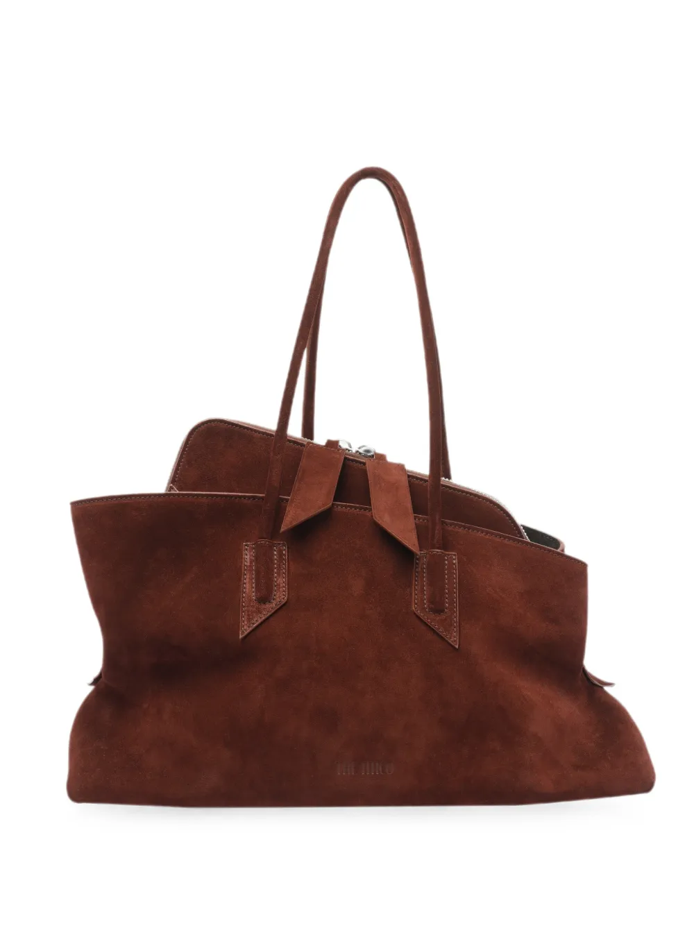 The Attico La Passeggiata leather shoulder bag - Marrone