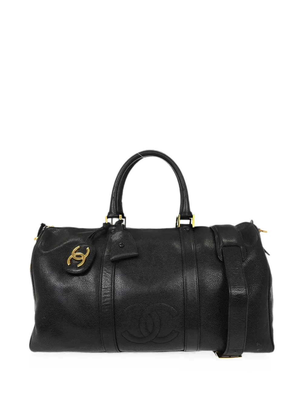 CHANEL Pre-Owned 1998 Caviar leather duffle bag - Nero