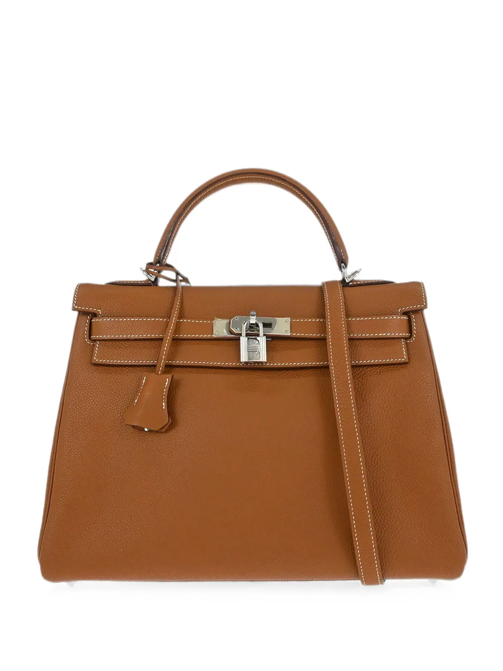 Hermès Pre-Owned 2007 Togo Kelly 32 tote bag - Marrone