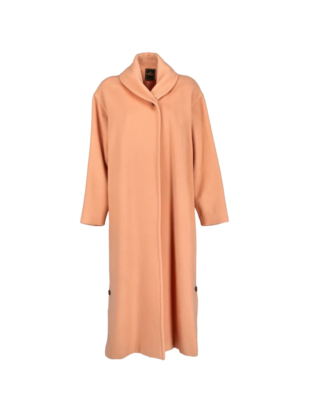 Fendi Pre-Owned shawl-collar buttoned coat - Orange