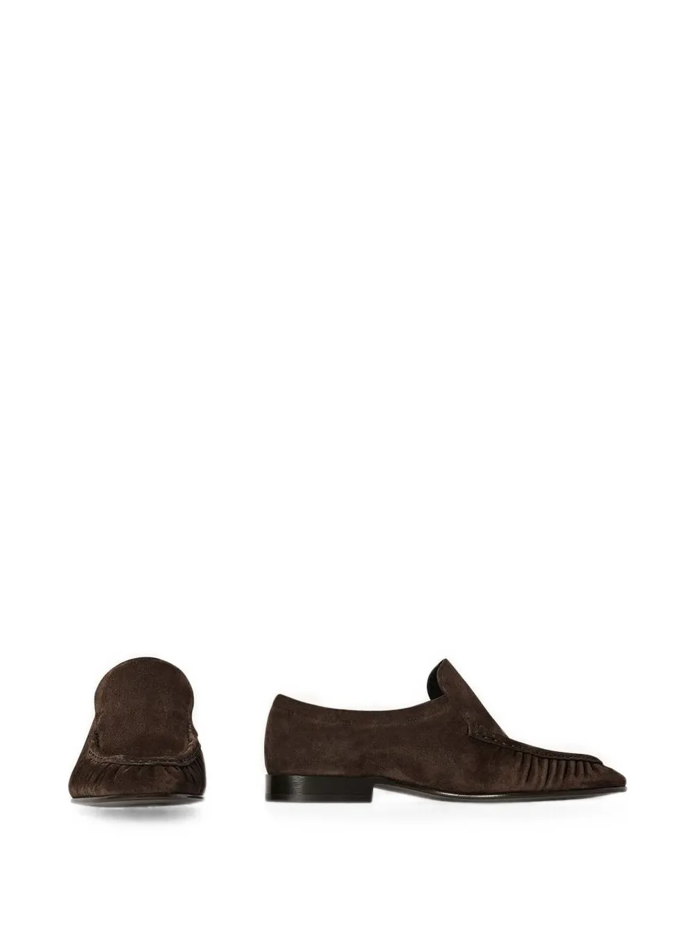 The Row gathered suede loafers Bruin