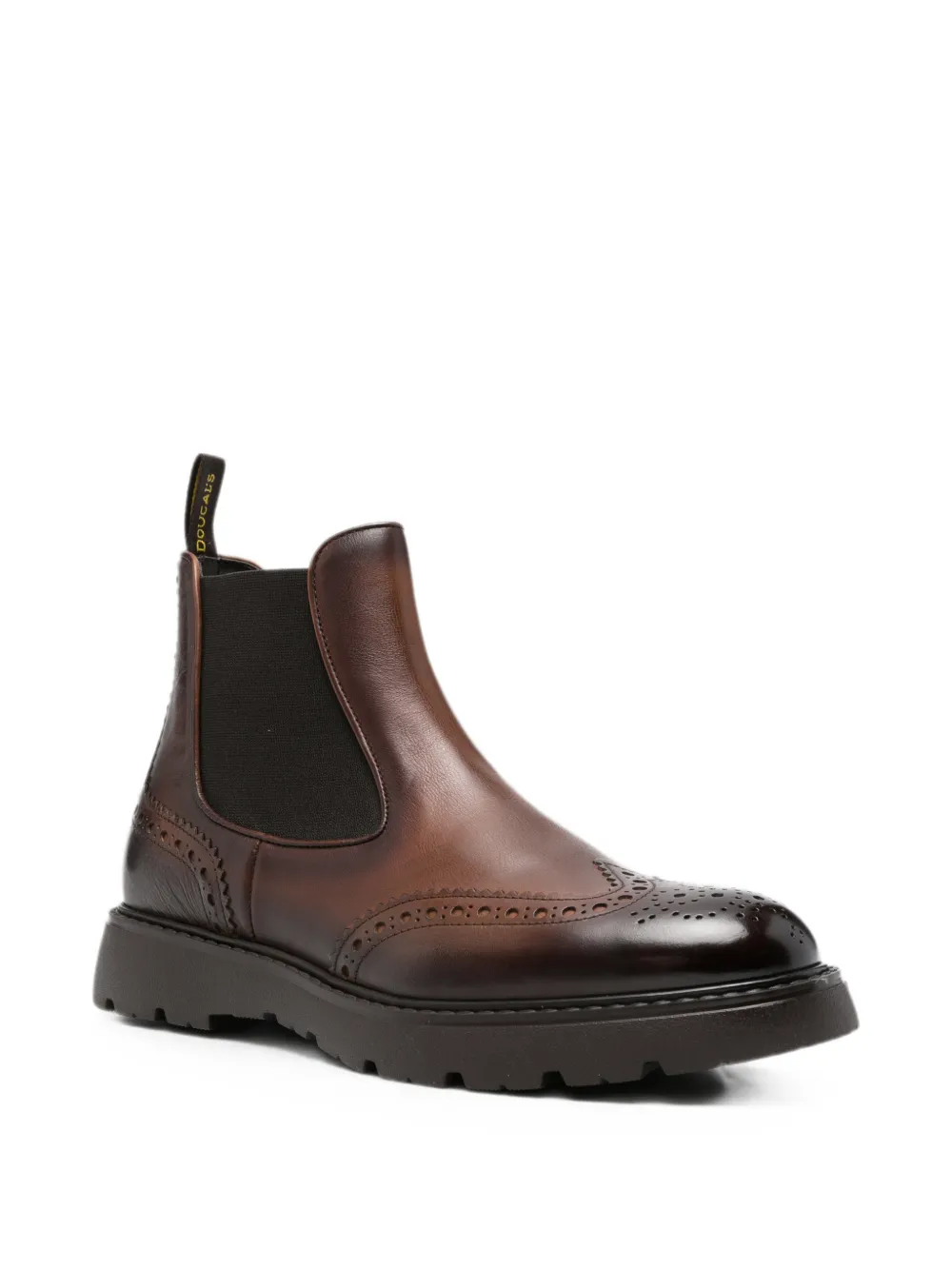 Doucal's brogue-detail Chelsea boots Bruin