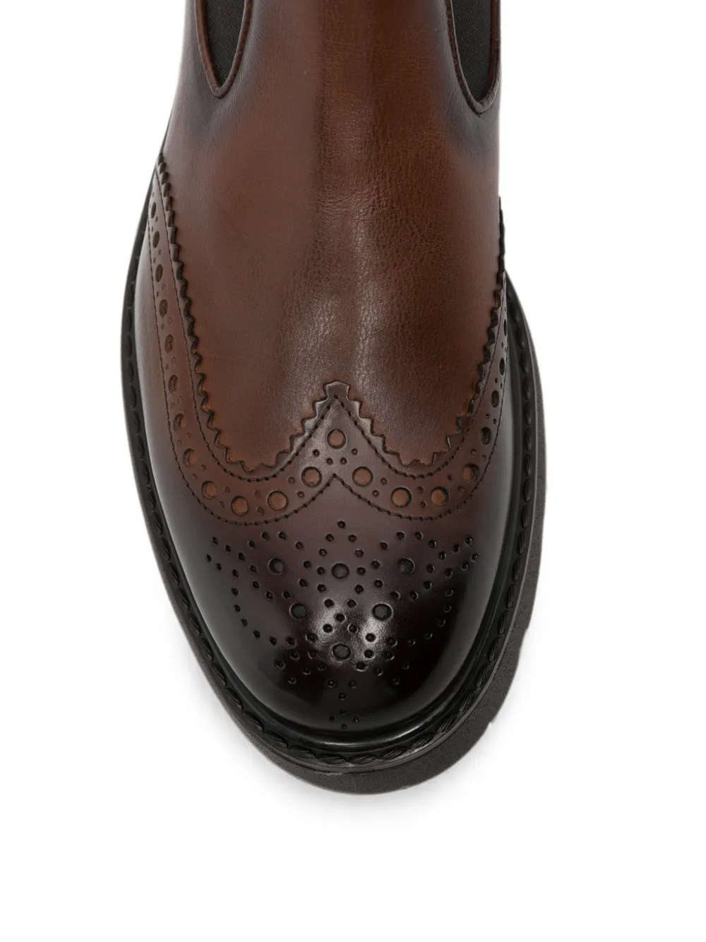 Doucal's brogue-detail Chelsea boots Bruin