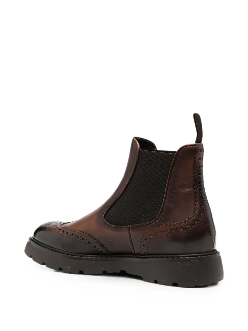 Doucal's brogue-detail Chelsea boots Bruin