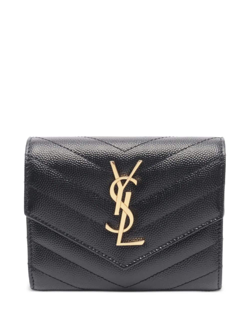 Saint Laurent Pre-Owned 2020s monogram trifold wallet - Nero