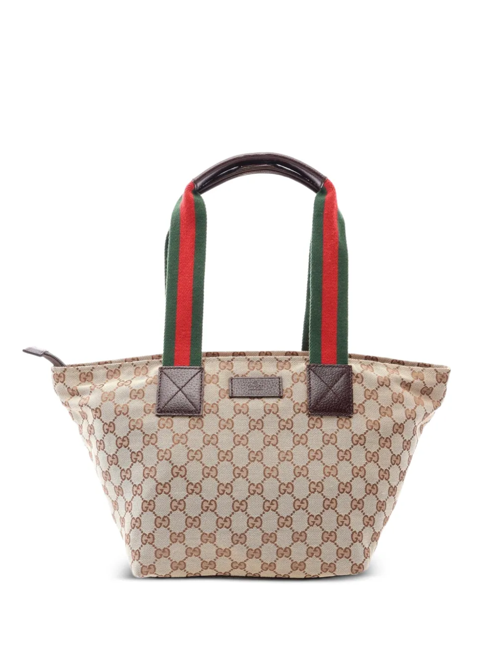 Gucci Pre-Owned 2000s GG Supreme Web-stripe tote bag - Nude