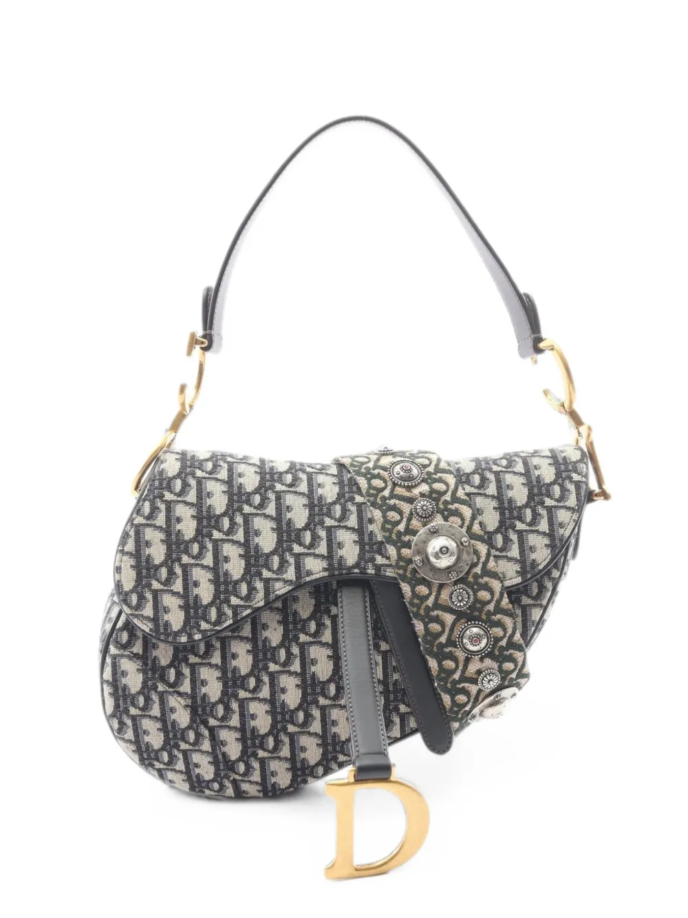 Christian Dior Pre-Owned 2010s Oblique Saddle 2-Way tote bag - Blau
