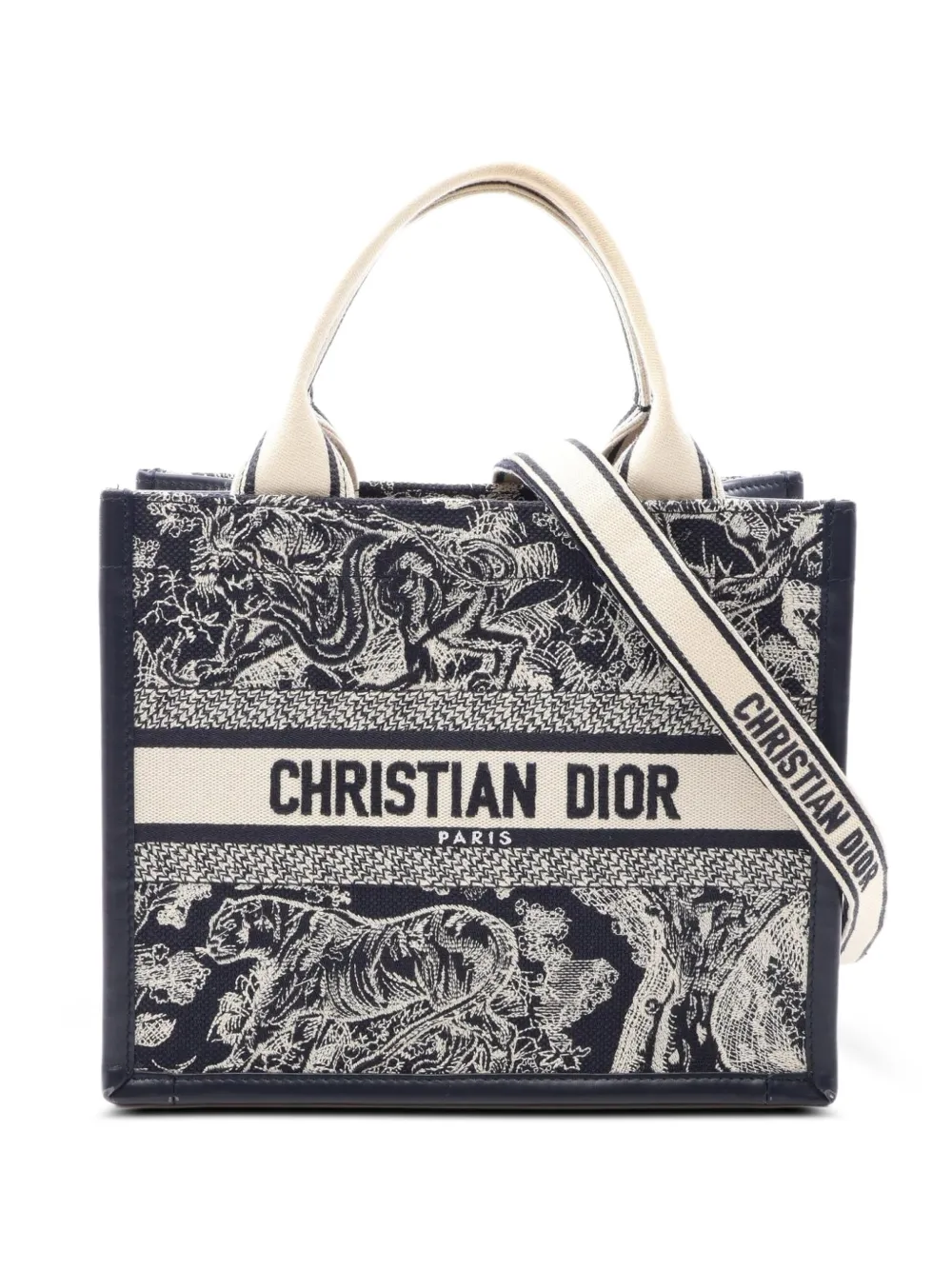 Christian Dior Pre-Owned 2010s small Book Tote logo-print tote bag - Blue