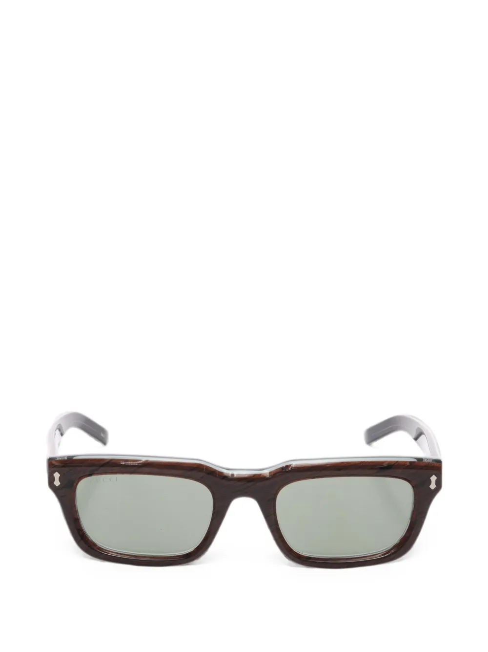 Gucci Pre-Owned 2020s rectangle-frame sunglasses - Marrone