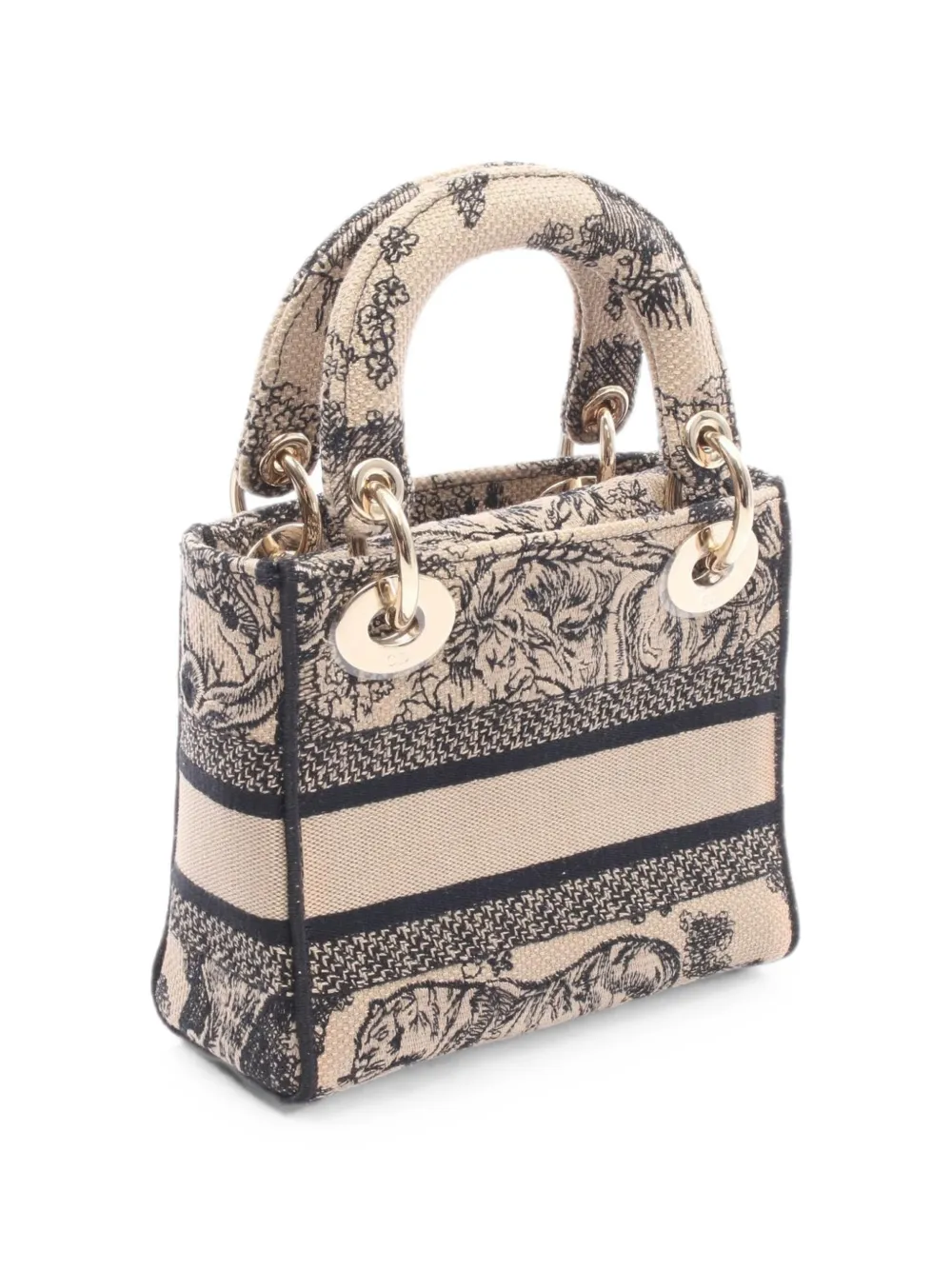 Dior Pre-owned 2000s Mini Lady D-lite Two-way Handbag in Neutrals, view 2