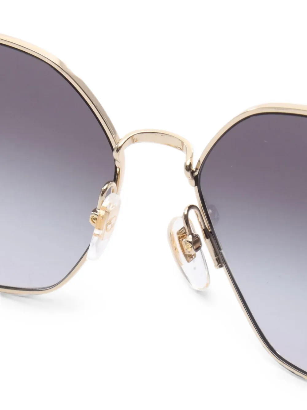 Gucci Pre-owned 2020s Horsebit Geometric-frame Sunglasses in Gold, view 5